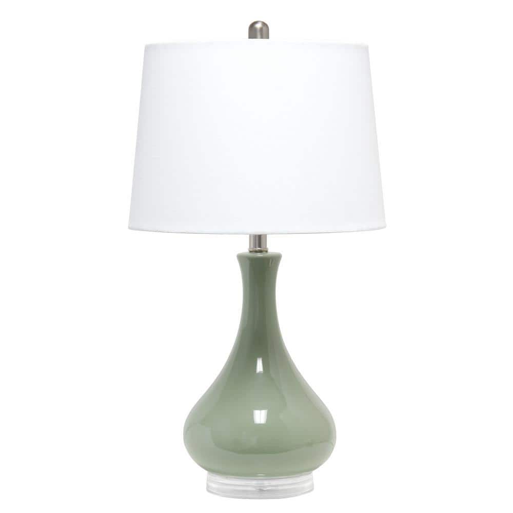 Lalia Home 26.25 in. Sage Green Classix Modern Ceramic Droplet