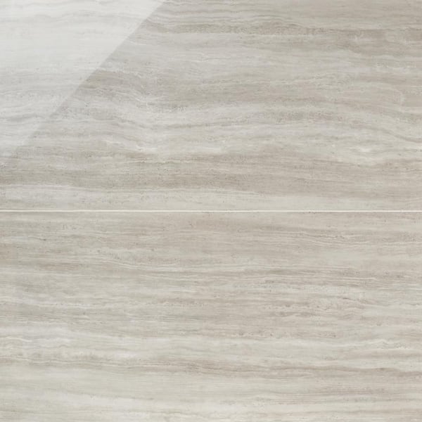 Ivy Hill Tile Atlanta Gray 23.45 in. x 47.07 in. Polished Porcelain Floor and Wall Tile (31 sq. ft./Case)