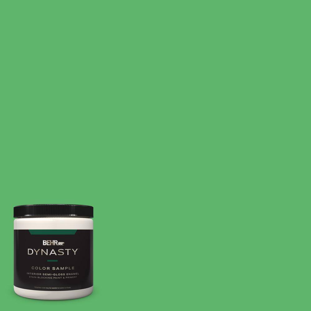 BEHR DYNASTY 8 oz. P3906 Lawn Party SemiGloss Enamel StainBlocking