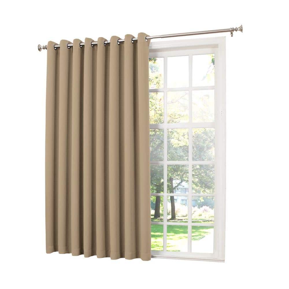 Taupe Room Darkening Grommet Curtain Panel 100" x 84"