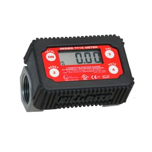 1 in. 2-35 GPM Digital In-Line Turbine Utility Accessory Fuel Transfer Meter Nickel Plated