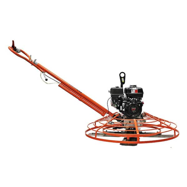 29 in x 48 in Power Finishing Trowel with Adjustable Metal Handle : Steel Blades : Honda GX270