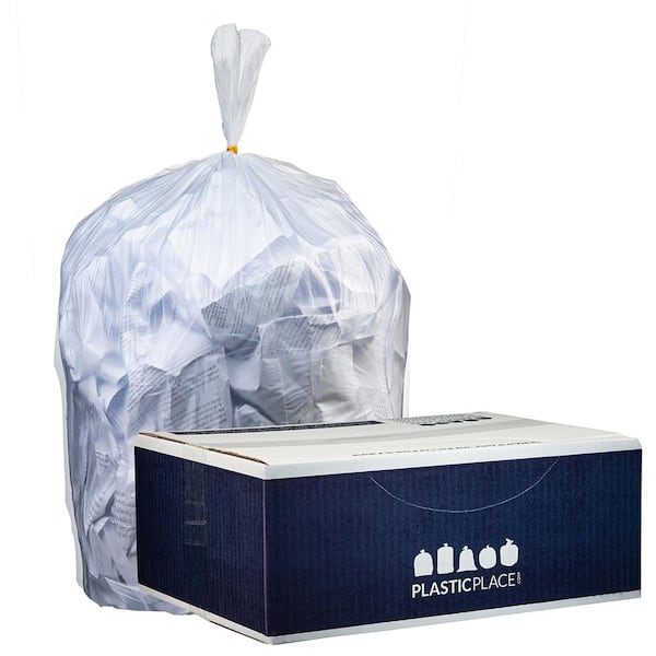 Plasticplace 40-45 Gal. Clear High-Density Trash Bags (Case of 250)