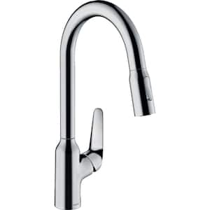 Focus N Single-Handle Pull Down Sprayer Kitchen Faucet with QuickClean in Chrome