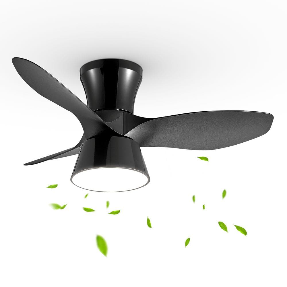 32 in. Smart Indoor White Ceiling Fan with LED Light and Remote Control 3 C