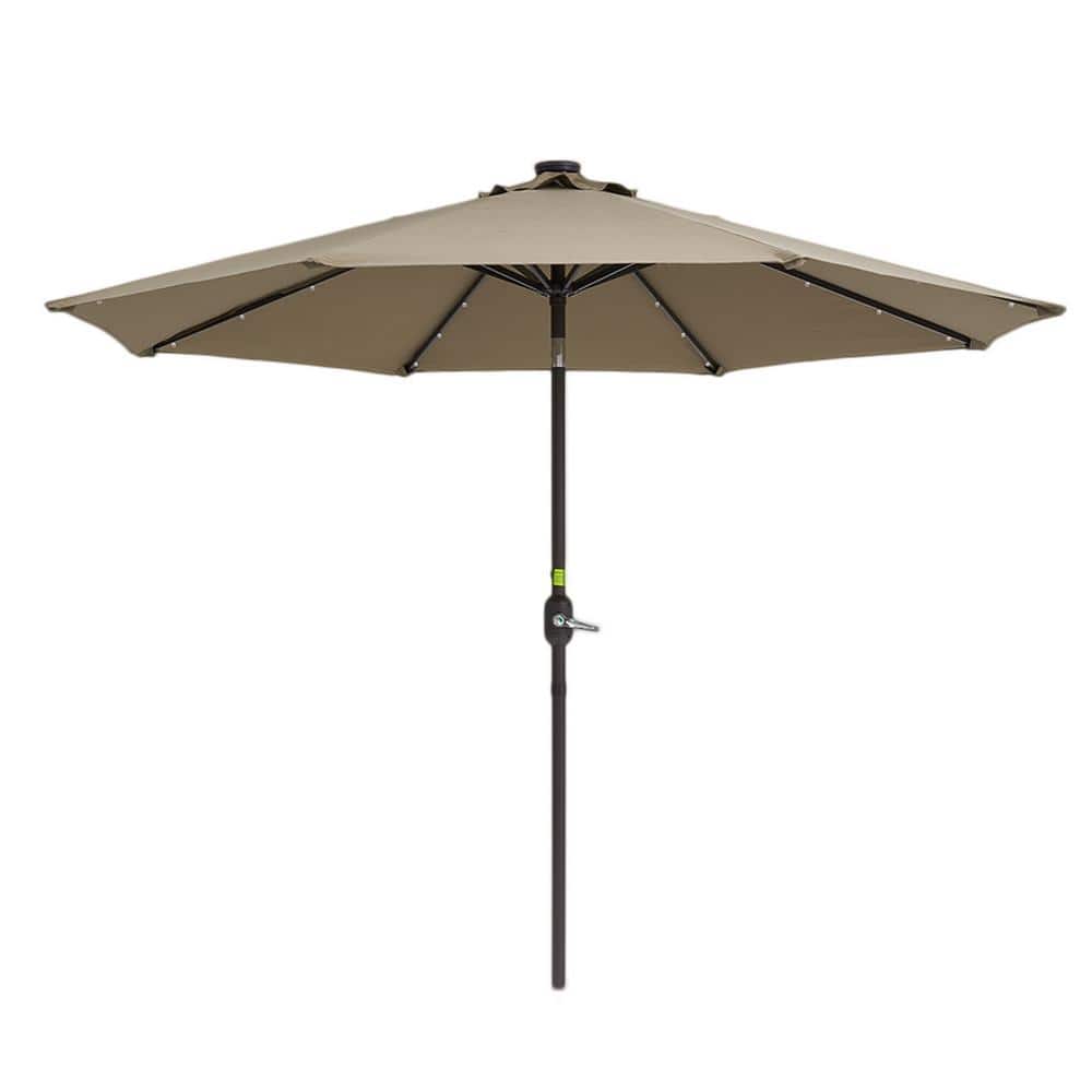 9 ft. Market Patio Umbrella with LED Light in Topological
