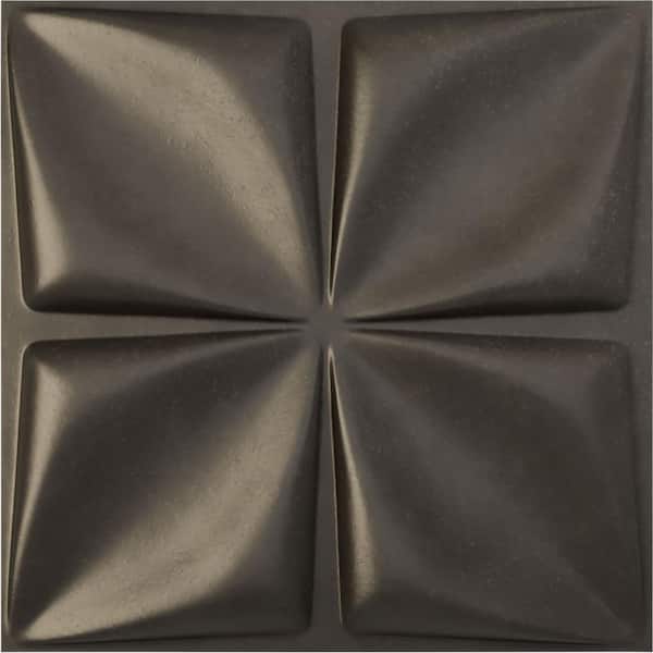 Ekena Millwork 19 5/8 in. x 19 5/8 in. Riley EnduraWall Decorative 3D Wall Panel, Weathered Steel (Covers 2.67 Sq. Ft.)