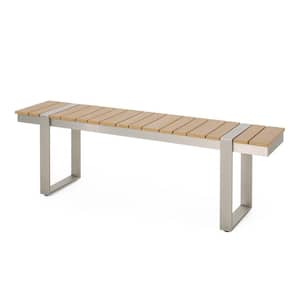 Chaves Natural and Silver Aluminum outdoor Bench