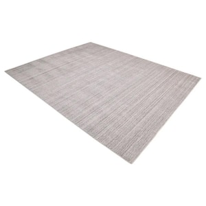 Halsey Contemporary Solid Linen 9 ft. x 12 ft. Hand-Knotted Area Rug