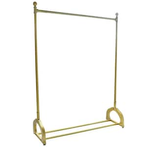 Free-Standing Gold Metal Retail Bedroom Display Hanging Clothes Rack Organizer 47 in. W x 63 in. H
