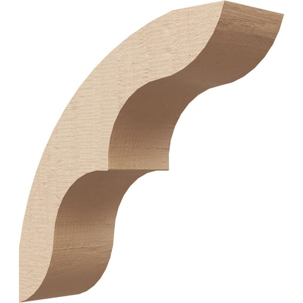 Ekena Millwork 3 in. x 10 in. x 10 in. Ozark Rough Cedar Woodgrain Timberthane Polyurethane Knee Brace, Primed