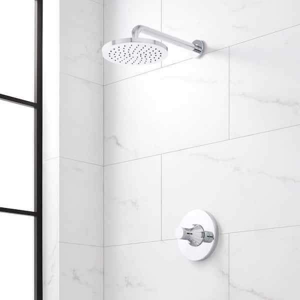 SIGNATURE HARDWARE Lentz Single Handle 1-Spray Shower Faucet 1.8 GPM with Pressure Balanced in. Chrome