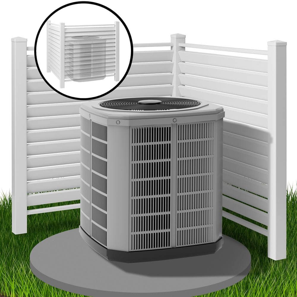 Casafield 48" x 48" White Vinyl Louvered Privacy Screen