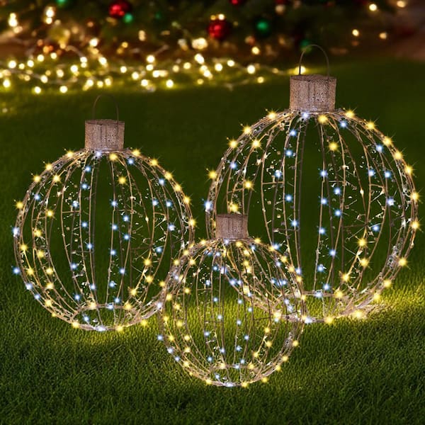  ホリデイオーナメント 3点セット Starfree 25 in. 3-Piece Outdoor Christmas Decoration Ornaments Set