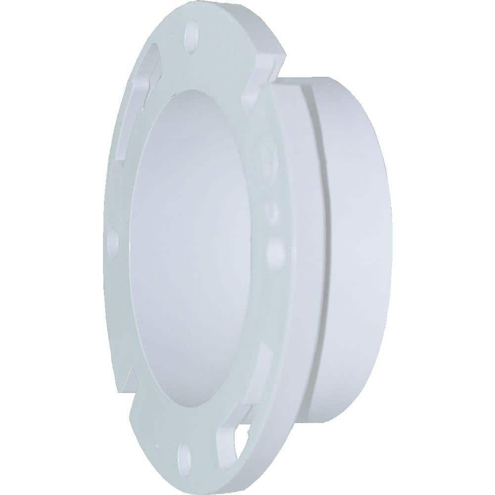 Charlotte Pipe 4 in. x 3 in. PVC DWV Flange D800-422 - The Home Depot