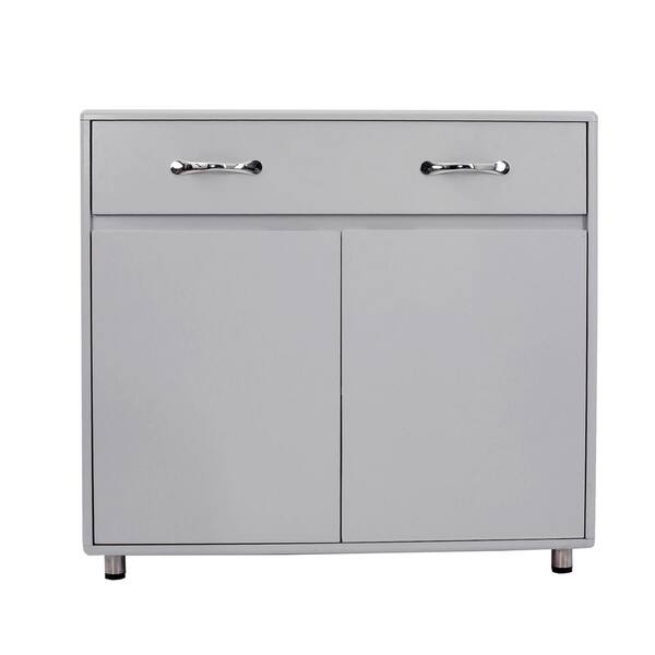 Harper & Bright Designs Grey Contemporary Accent Storage Cabinet