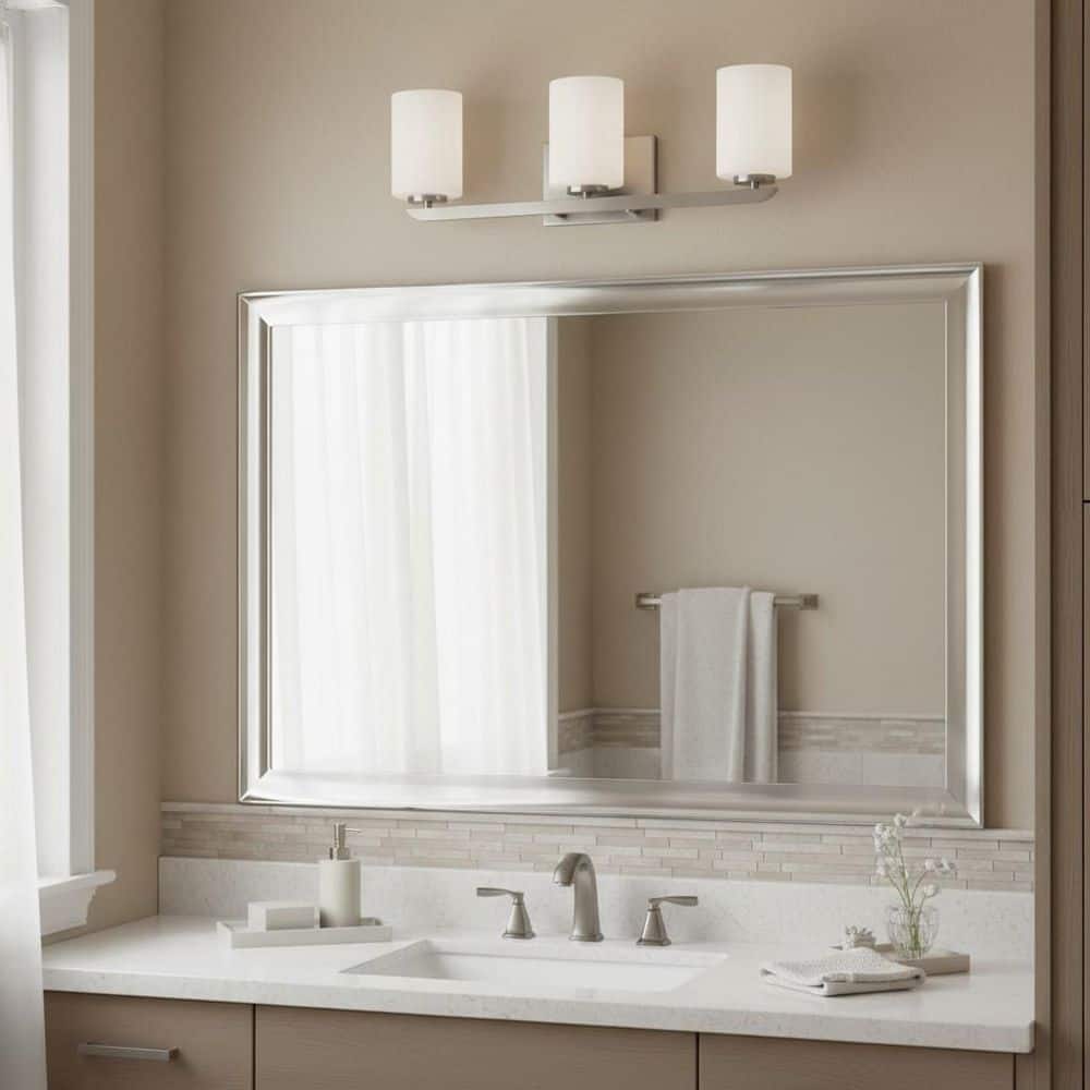 Kyra 24.0 in. 3-Light Brushed Nickel Vanity Light price history on PriceWatchPro