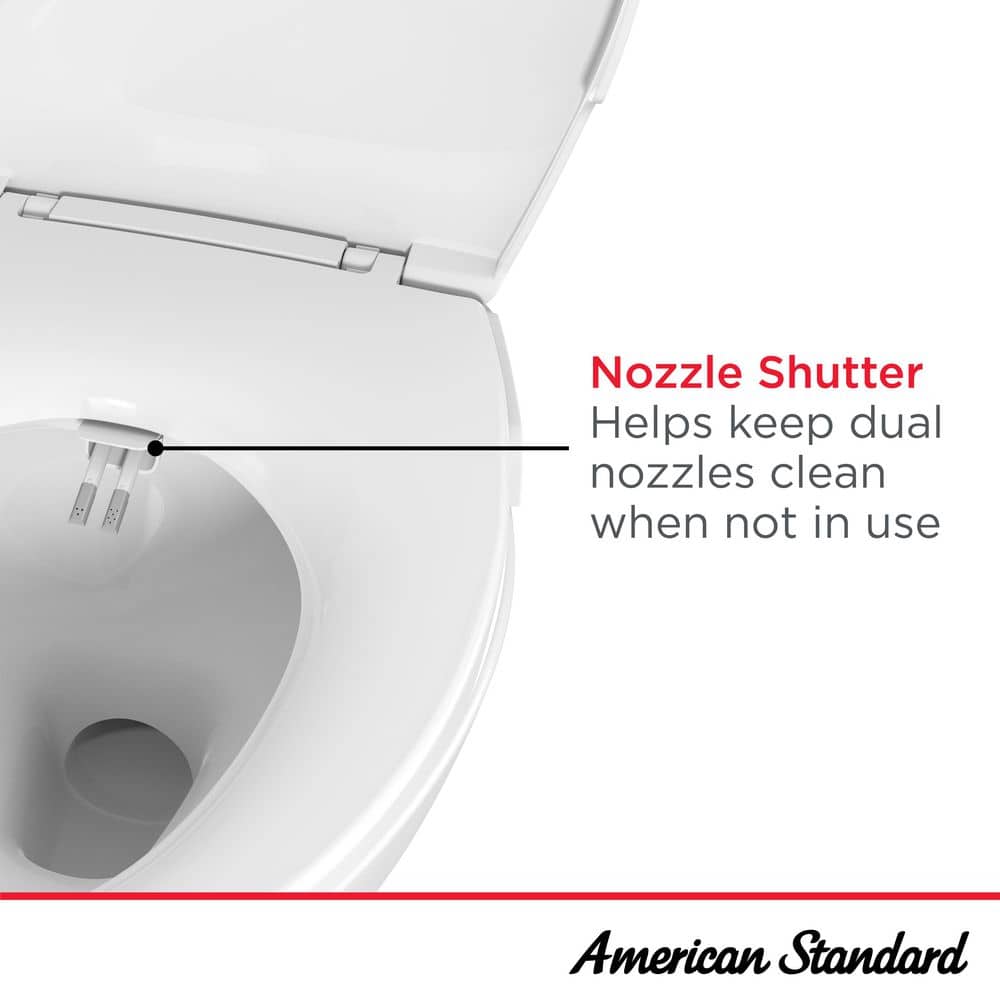 White Slim Non-Electric Bidet Seat with Ergonomic Handle