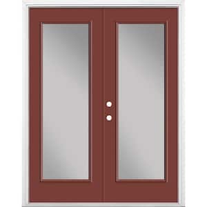 60 in. x 80 in. Red Bluff Steel Prehung Right-Hand Inswing Full Lite Clear Glass Patio Door with Brickmold