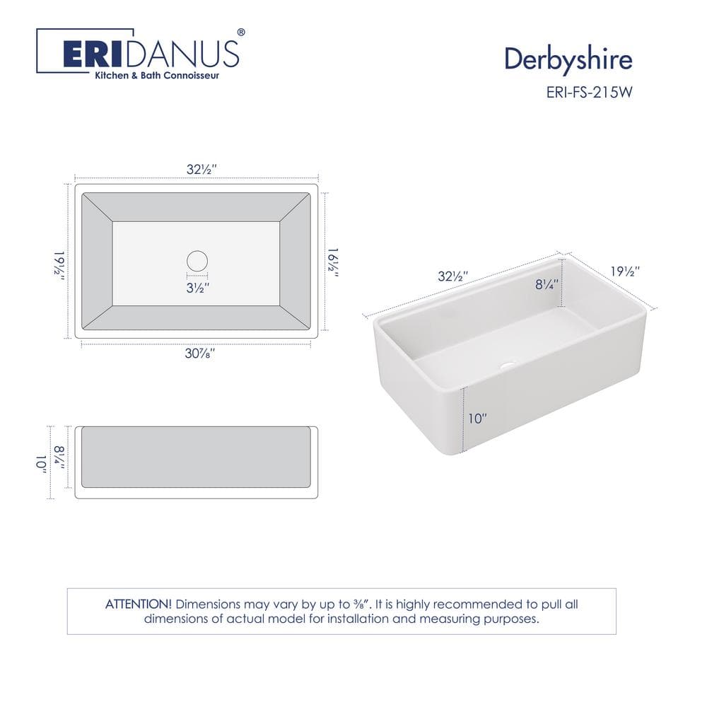 Crisp White Ceramic Single Bowl Farmhouse Workstation Sink