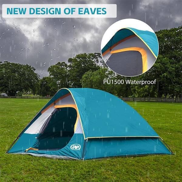 Zeus & Ruta 4-Person Ocean Blue Portable Dome Tent Box0056 - The