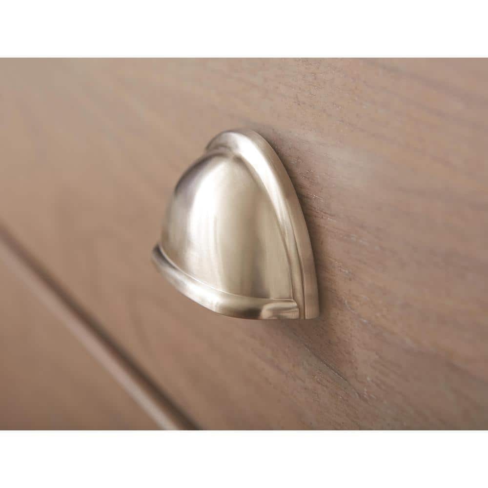 Satin Nickel 3-Inch Traditional Cabinet Cup Pull