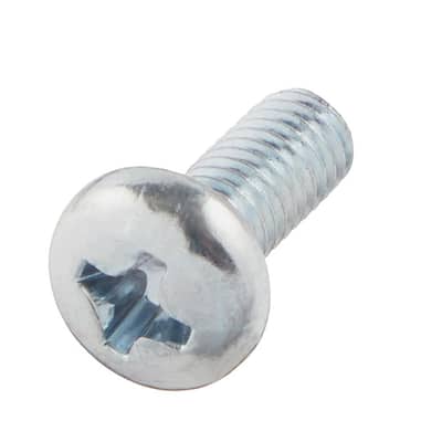 M4-0.7 x 10mm Zinc Pan Head Phillips Drive Machine Screw 4-Pieces