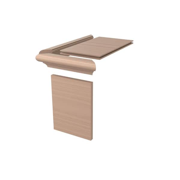 2.75 in. T x 6.5 in. W x 14.75 in. L Unfinished Maple Wood False Tread and Riser Kit