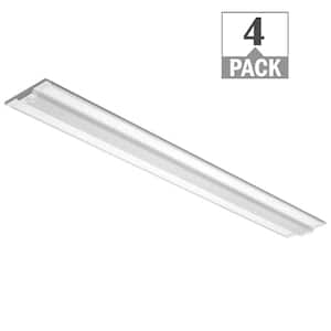 4 ft. Eco Low Profile 3200 Lumens Integrated LED White Wraparound Light 4000K Bright White Dimmable (4-Pack)