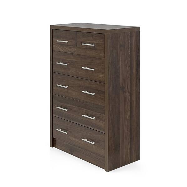 Noble House Alachua 6-Drawer Walnut Dresser