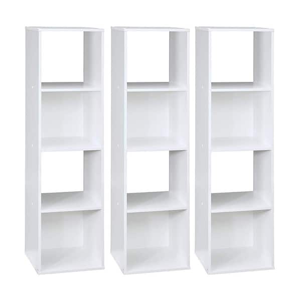 ClosetMaid Home Stackable 4-Cube Cubicals Organizer Storage, White (3-Pack)