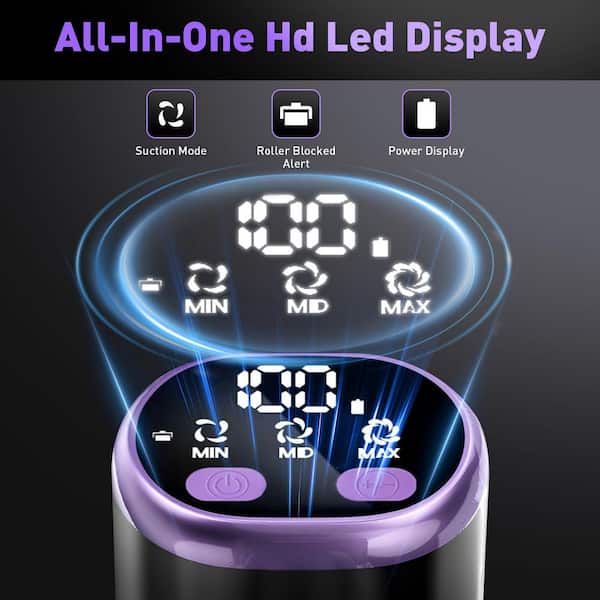 8 in 1 Bagless Stick Vacuum with HEPA Filter, 33 kPa Suction, Max to 45 Mins Runtime Battery, 1.5 L