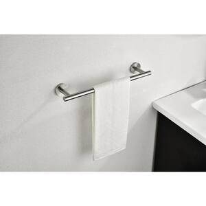 Simple Style 3-Piece Wall Mount Bathroom Towel Rack Set in Brushed Nickel