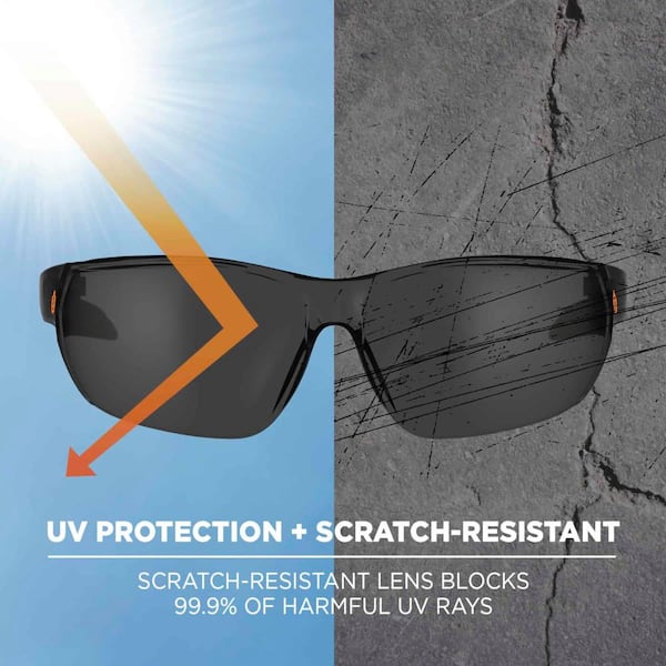 Ergodyne Skullerz Vali Matte Black Frameless Smoke Lens Safety Glasses/ Sunglasses VALI - The Home Depot
