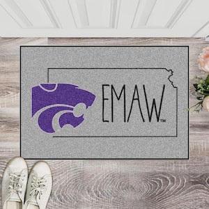 Kansas State Wildcats Southern Style Gray 1.5 ft. x 2.5 ft. Starter Area Rug