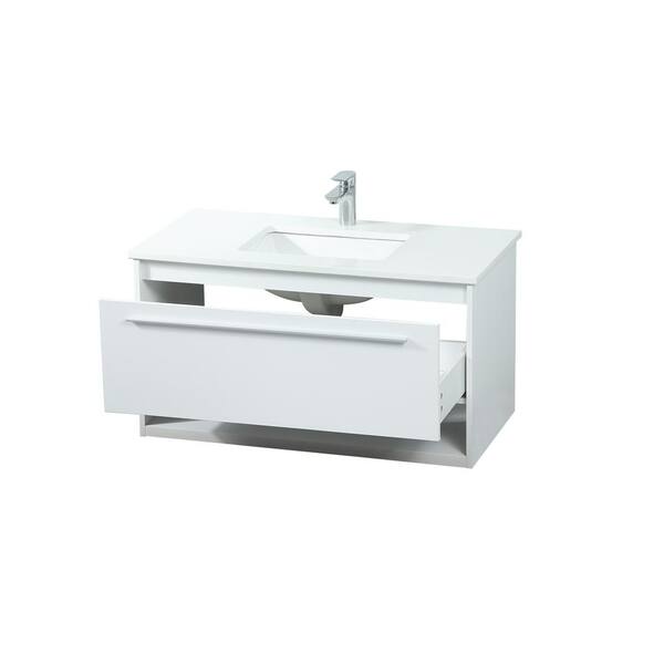 Have a question about Simply Living 36 in. Single Sink White