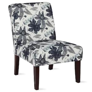 Teagan Flower Pattern Armless Accent Chair