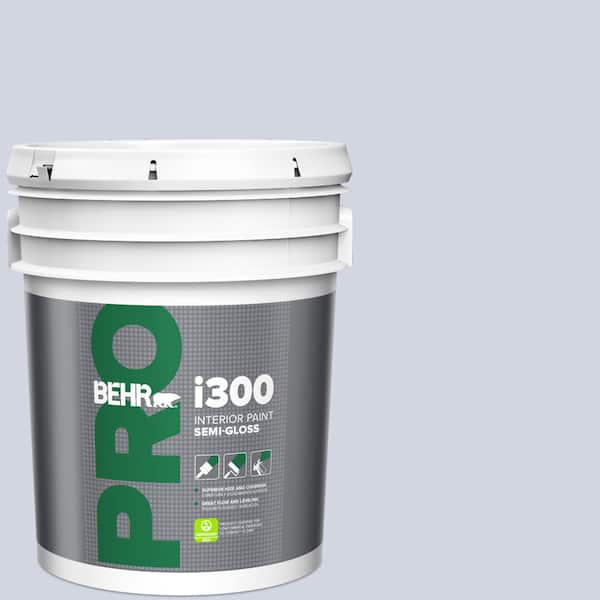 BEHR PRO 5 gal. #PPU16-08 Hint of Violet Semi-Gloss Interior Paint