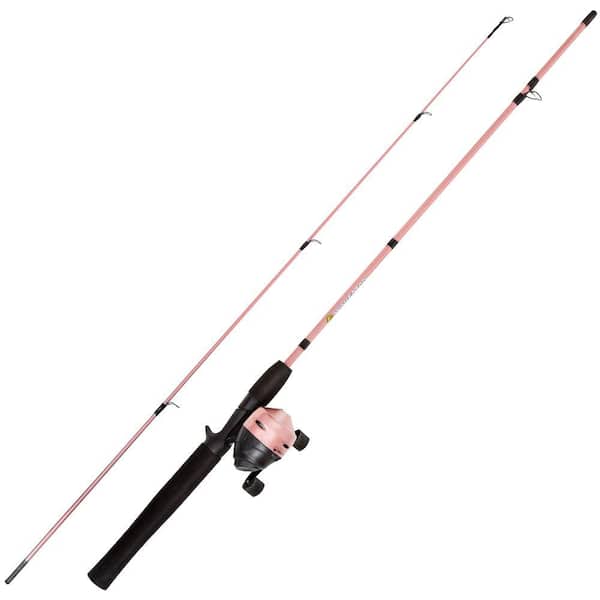 Wakeman Outdoors Swarm Series Spincast Rod and Reel Combo in Rose Pink  M500005 - The Home Depot
