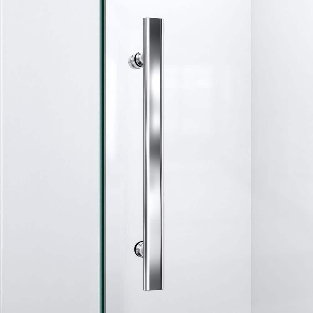 Prism Plus 42" Frameless Neo-Angle Shower Enclosure with Black Hardware