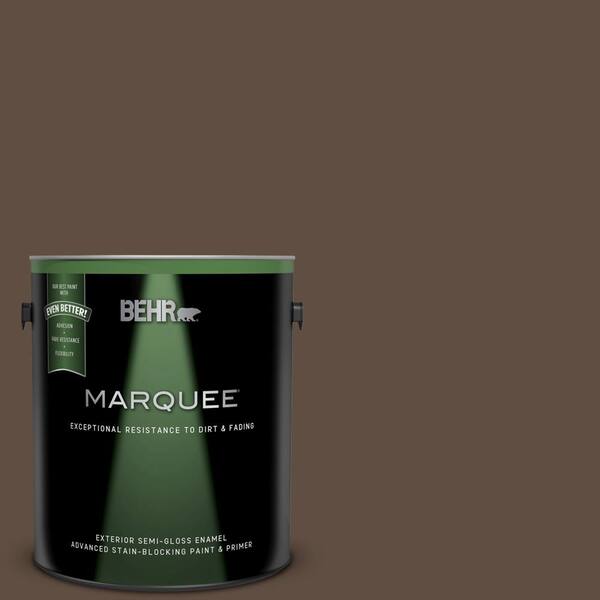 BEHR MARQUEE 1 gal. #UL170-1 Pine Cone Semi-Gloss Enamel Exterior Paint and Primer in One