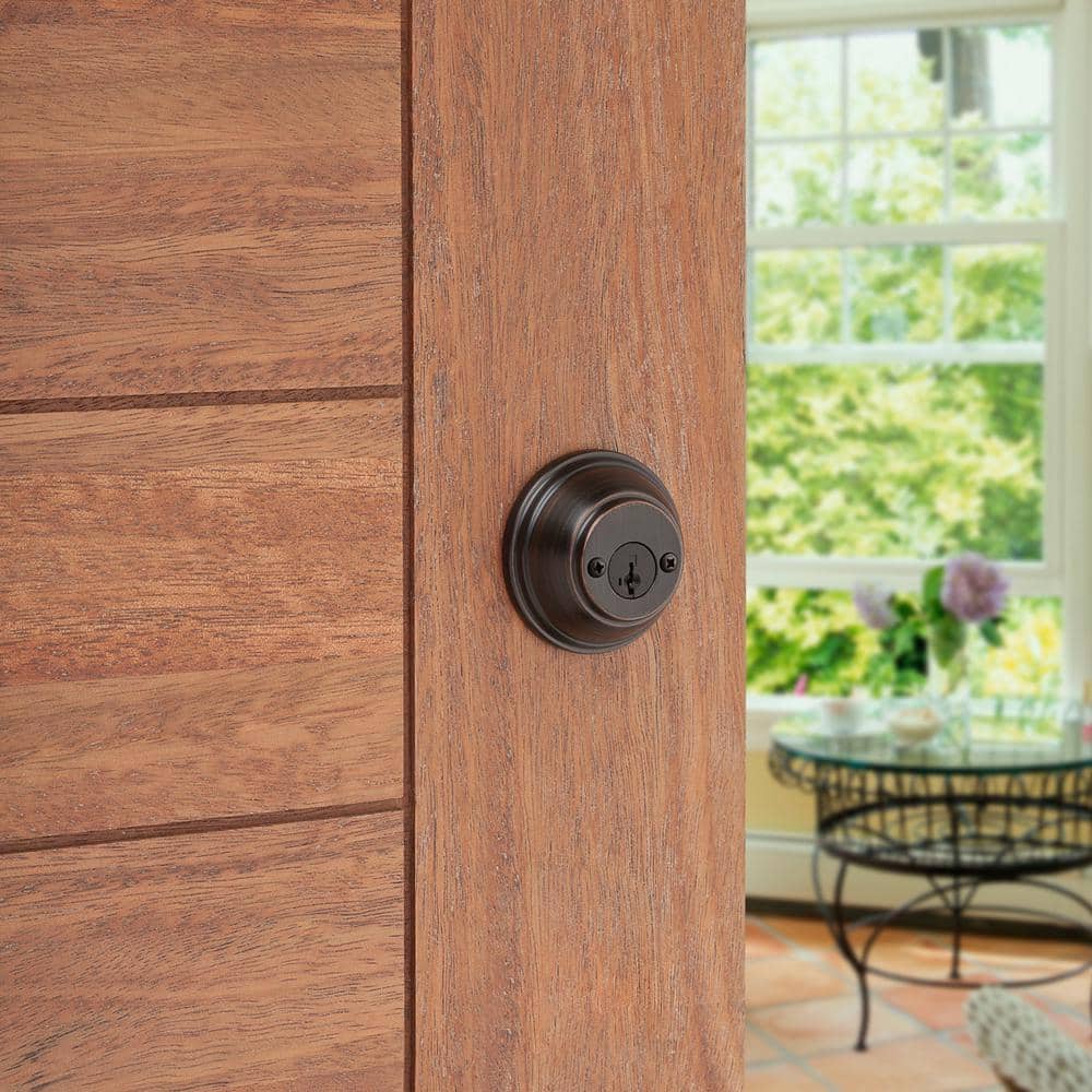 Venetian Bronze Double Cylinder Round Deadbolt Lock