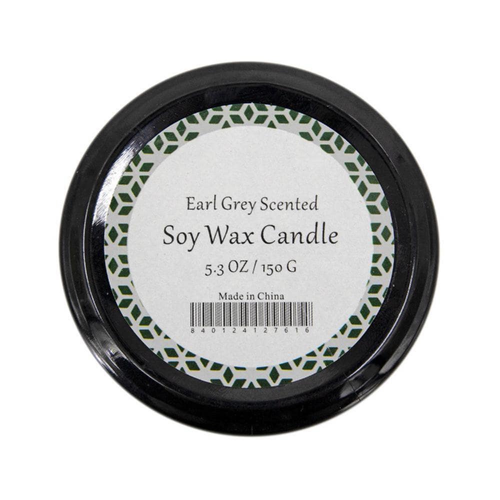Set of 9 Earl Grey Scented White Soy Wax Candles