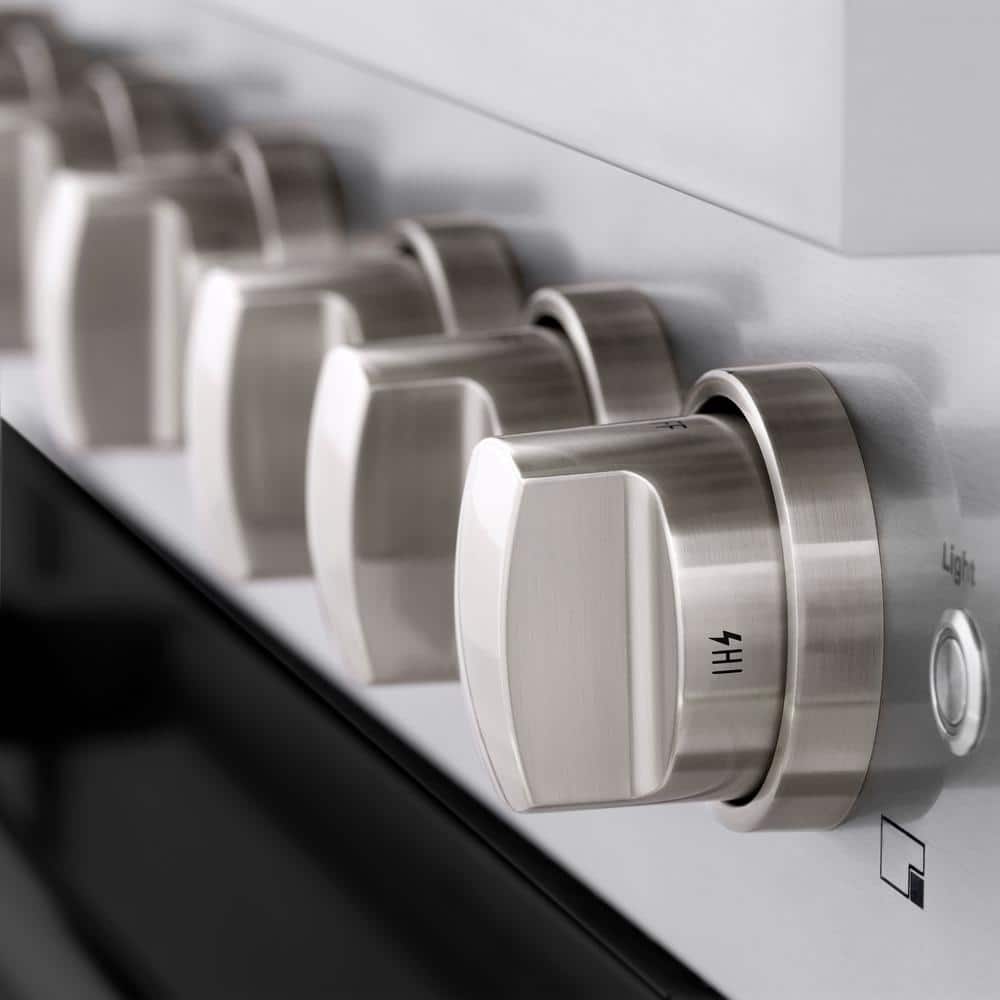 ZLINE 36" Stainless Steel Gas Range with Black Matte Door