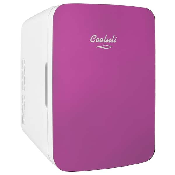 COOLULI Infinity 0.35 cu. ft. Retro Mini Fridge in Pink without Freezer