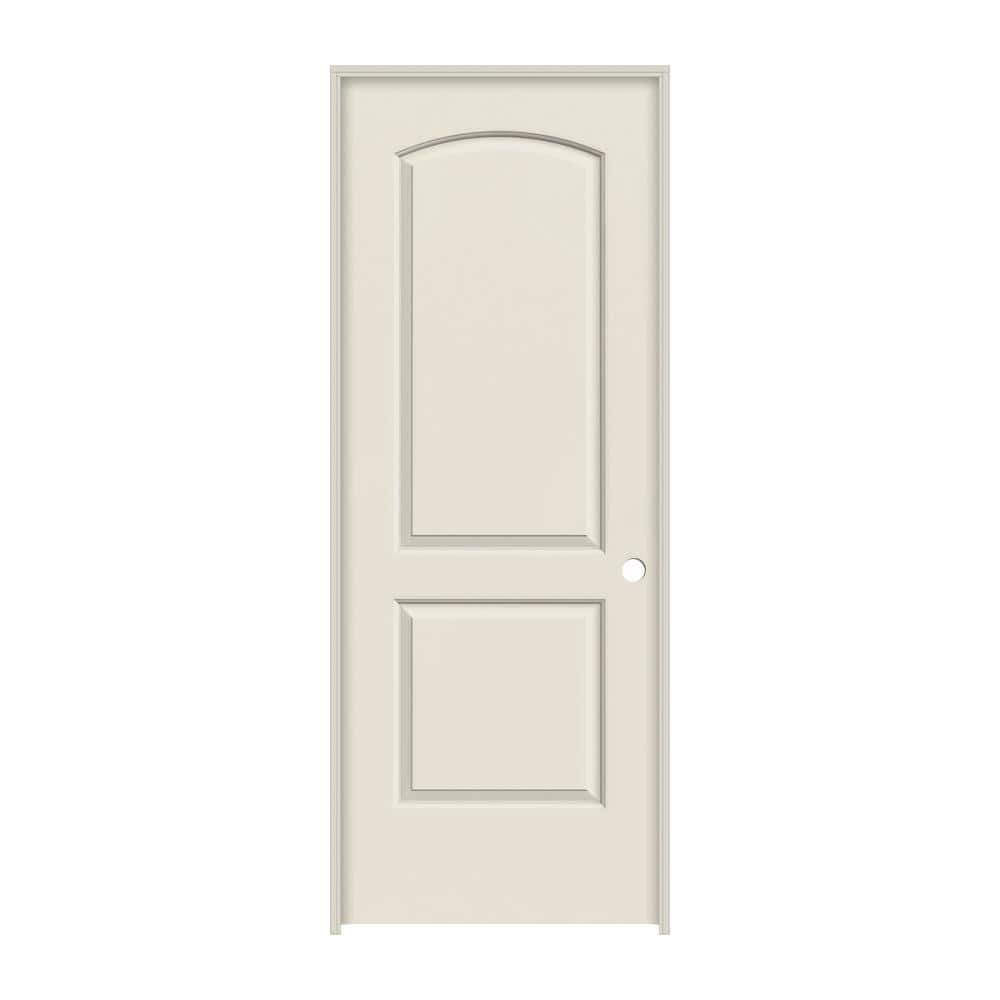 36 in. x 80 in. Caiman 2 Panel Left-Hand Solid Core Primed Molded Composite Single Prehung Interior Door price history on PriceWatchPro