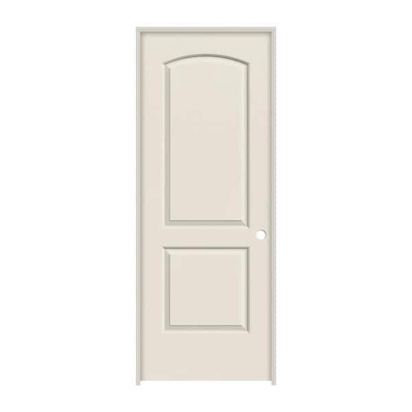 JELD-WEN 36 in. x 80 in. Caiman 2 Panel Left-Hand Solid Core Primed Molded Composite Single Prehung Interior Door