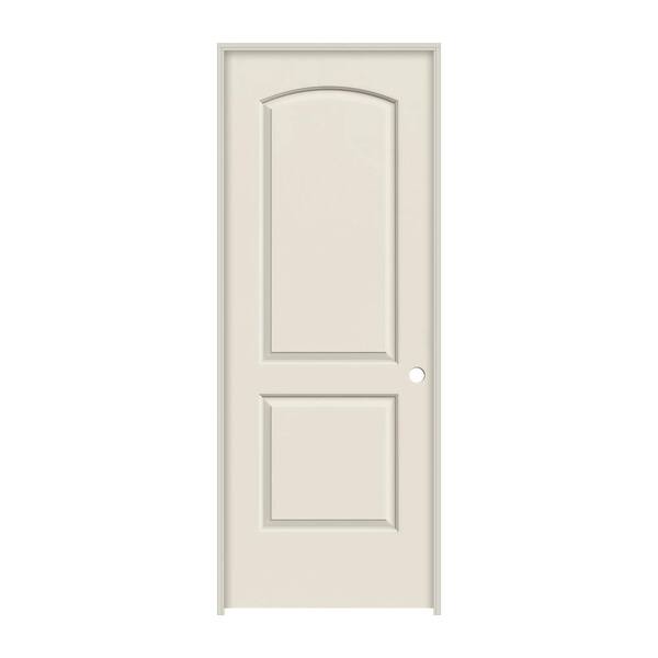 JELD-WEN 30 in. x 80 in. Continental Primed Left-Hand Smooth Solid Core Molded Composite MDF Single Prehung Interior Door