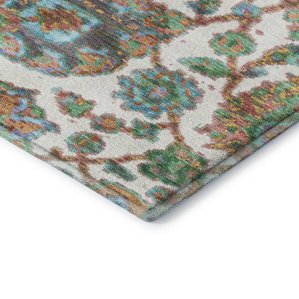 Mayfield Premium Machine Washable Abstract AMF2187 Coral 2 ft. x 7 ft. Runner Rug
