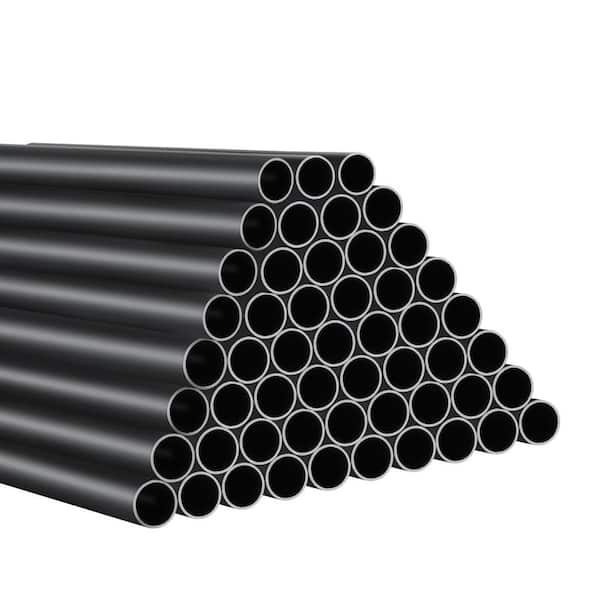 Staircase Balusters 51-Pack, 26 in. Aluminum Stair Balusters, 3/4 in. Water-Proof Round Metal Spindle Railing, Black